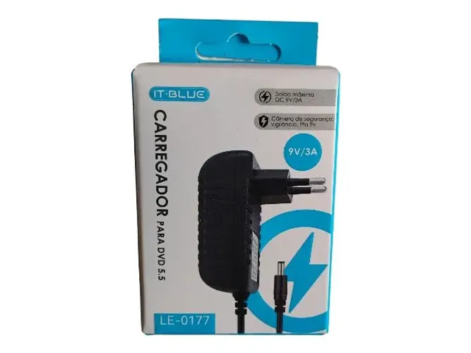 Fonte Carregador 9V 3A Bivolt IT-BLUE LE-0177 (Plug P4 5.5mm) Novo