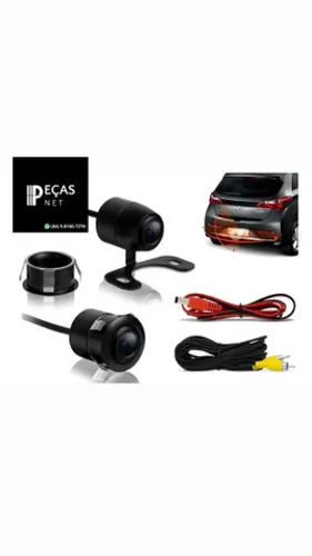 Câmera De Ré Automotiva 2x1 Borboleta Ou Embutir