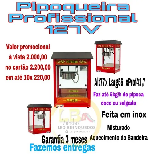Pipoqueira elétrica 127v nova e com garantia 