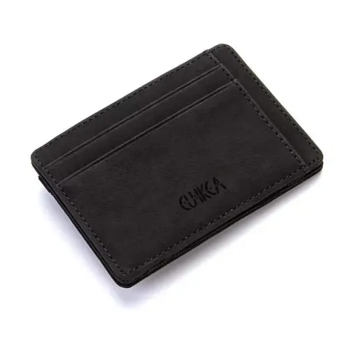 Carteira De Couro Slim Etya, Compacta e Pequena Leve Para Aonde Quiser