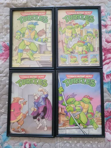 Mini Quadros das Tartarugas Ninja Anos 90