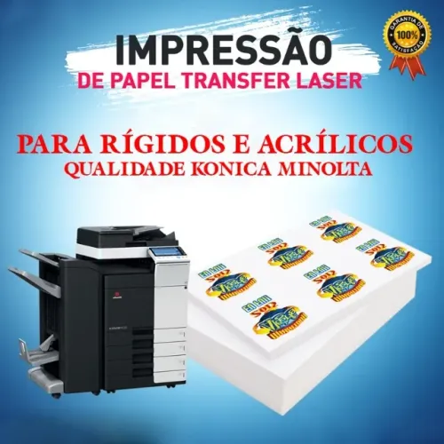Impressão ou Papel transfer 80g para copos etc.