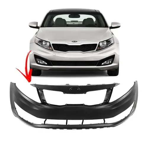 Parachoque Dianteiro Kia Optima 2013/2014 - Preto Liso - Furo Farol Auxiliar