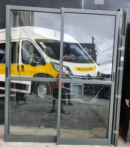 Porta balcão Linha Gold Premium Cinza