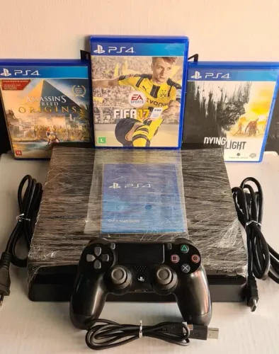 PS4 SLIM 500GB (SEMI-NOVO) C/ GARANTIA DE 3 MESES_ SOMOS LOJA NO CENTRO DE CAXIAS