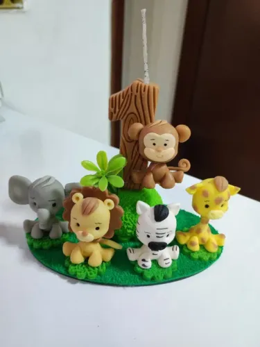 Vela 1 ano de biscuit - nova