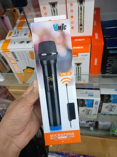 Microfone Sem Fio Recarregável Karaokê 