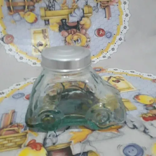 Baleiro de vidro em formato de carro