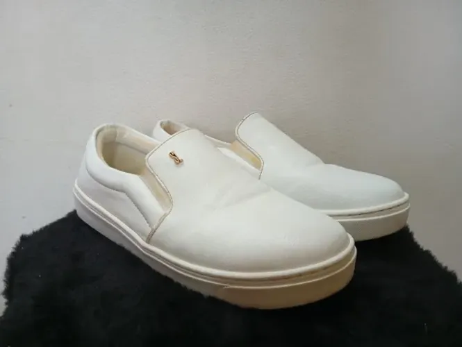 Tênis Santa Lolla Feminino Slip On Branco Original 