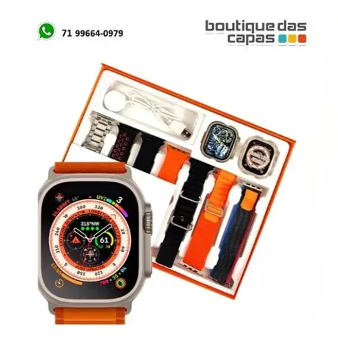 relogio Smartwatch Series s9 Ultra max + 7 Pulseiras de Brinde