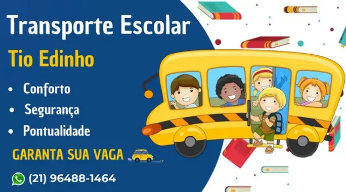 Transporte Escolar Tio Edinho - Rio2, Curicica, Colônia, Vila Sapê, Taquara, Merck