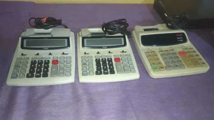 Calculadoras com bobina, várias marcas, revisadas. Perfeito estado!