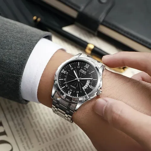 Relógio de Quartzo Masculino: Estilo Clássico e Design Minimalista