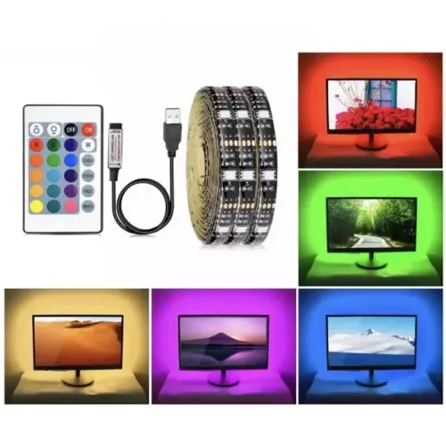 Fita De Led Usb 2m Coba Lepn-la66 Colorido Com Controle