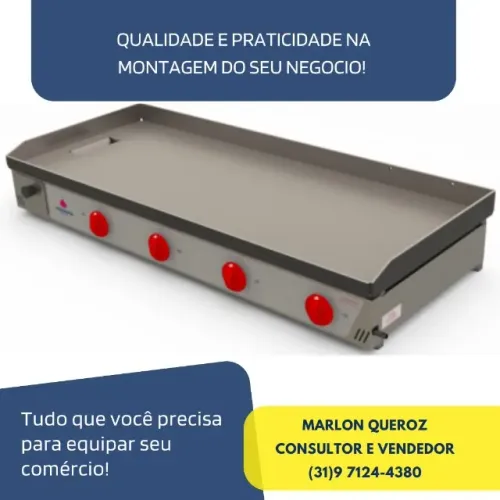 Chapa de Lanche 4 Queimadores 1,20M Progas