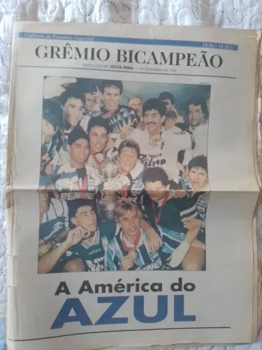 ITEM DE COLECIONADOR -Caderno ZH Grêmio Bicampeão da América 1995
