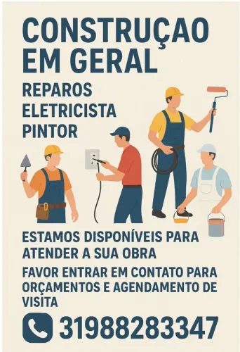 pedreiro-eletricista-pintor estamos a disposição para te atender