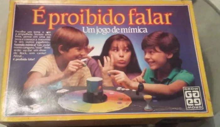 Jogo de tabuleiro É proibido falar Grow anos 90