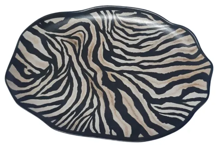 Travessa Cerâmica Zebra HD Scalla