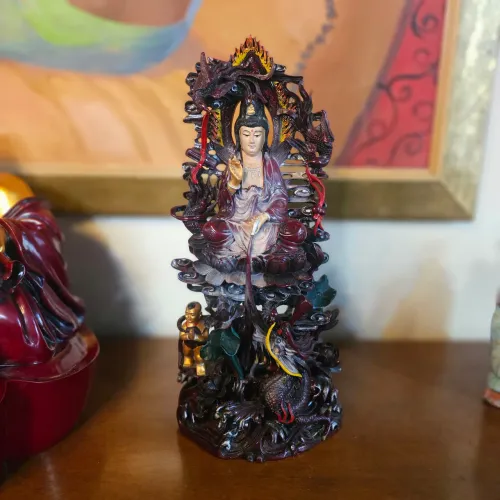Estátua de oriental  em resina, decoração oriental
