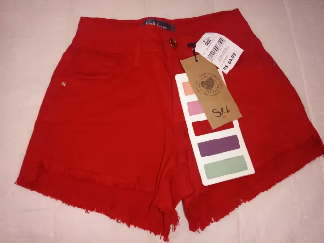 Short jeans na etiqueta -infantil 
