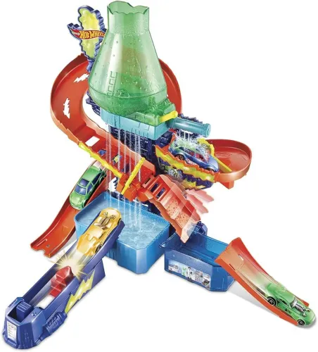 Hot Wheels City Pista de Brinquedo Color Shifters Laboratório Científico p/ crianças 