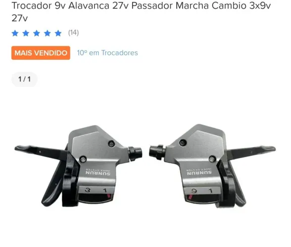 Trocador 9v Alavanca 27v Passador Marcha Cambio 3x9v 27v