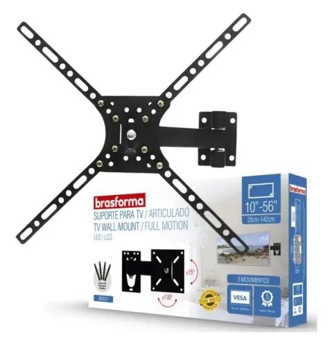 Suporte TV Articulado Brasforma 10-56"