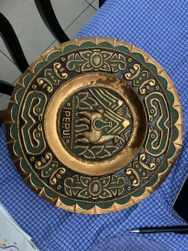 Prato peruano em cobre 35 cm