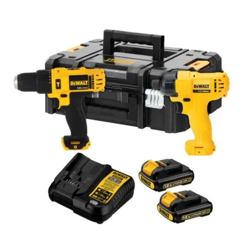 Combo Parafusadeira/Furadeira Impacto + Parafusadeira Impacto 2 Baterias 12V Tstak DeWalt