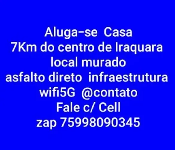 CASAS em IRAQUARA pra Alugar Chapada Diamantina 