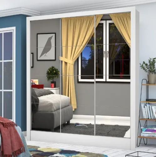 Guarda-Roupa Dubai/Santiago Premium(3 Portas espelhadas) 1,79m- Produto Novo 