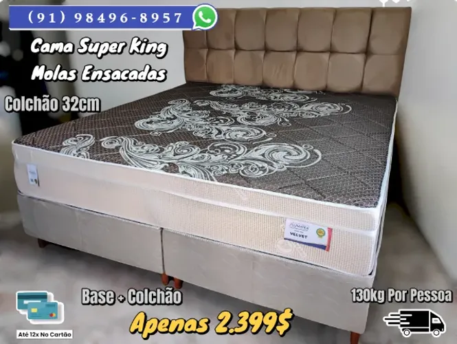 CAMA SUPER KING MOLAS ENSACADAS 