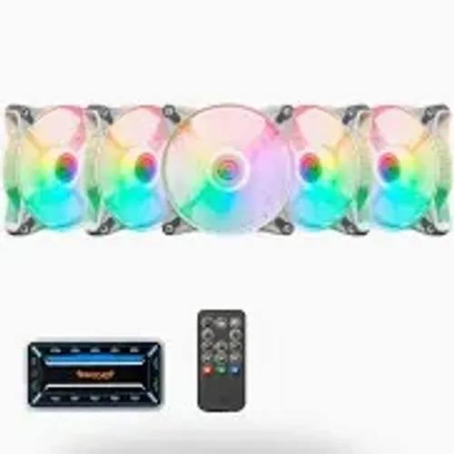 Kit 5  Fans/Ventoinhas TGT Humber, ARGB, 5x120mm, Branco, Novo Lacrado