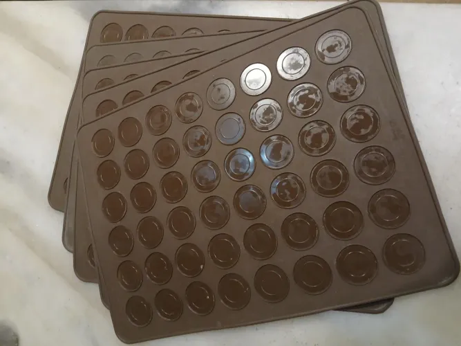 Tapete forma molde de silicone para 48 macaron (temos 5)