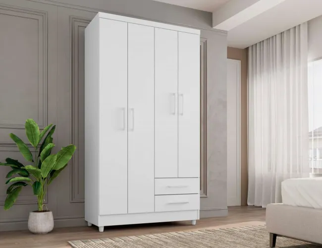 Promoção Guarda Roupa Branco 4 portas - 15/10