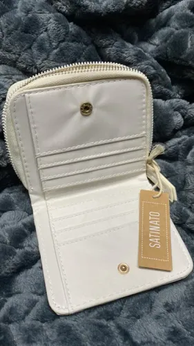NOVA Carteira Bolsa Santinato Renner ORIGINAL Feminina Pequena Branca Creme