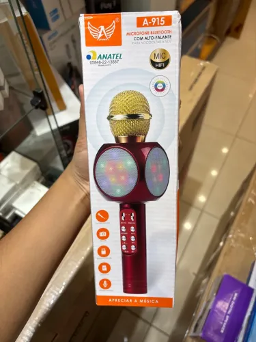 Microfone Bluetooth com Alto-Falante A-915