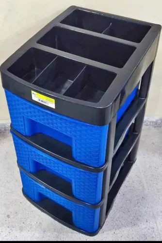Gaveteiro de Plástico 4 Gavetas Azul