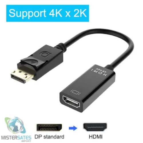 4k Displayport Dp Macho Para Hdmi Compatível Fêmea M/f Adapt