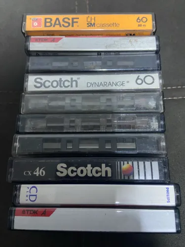 Lote 10 fitas k7 áudio gravadas usadas 