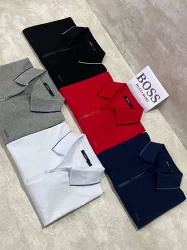 Camisa Polo Hugo Boss Algodão Luxo com Zíper