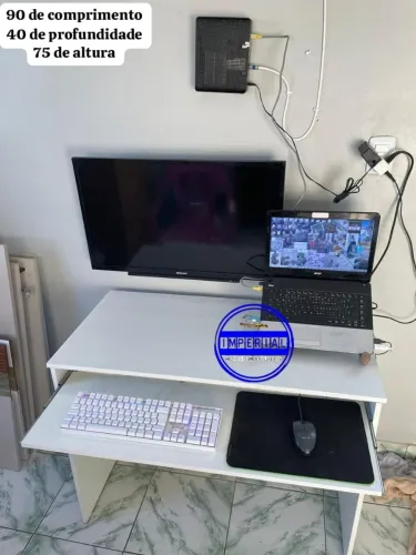 Mesa Gamer Branca - Imperdível!