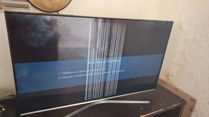 TV Samsung com defeito na tela