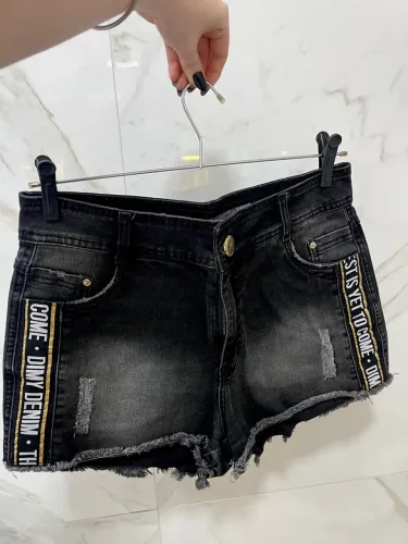 Short Jeans Preto Da Dimy