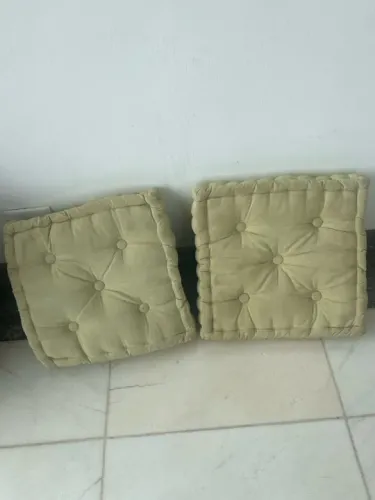 02 Almofadas Tok & Stok Decorativas Verde Claro Quadradas (43x43 cm)