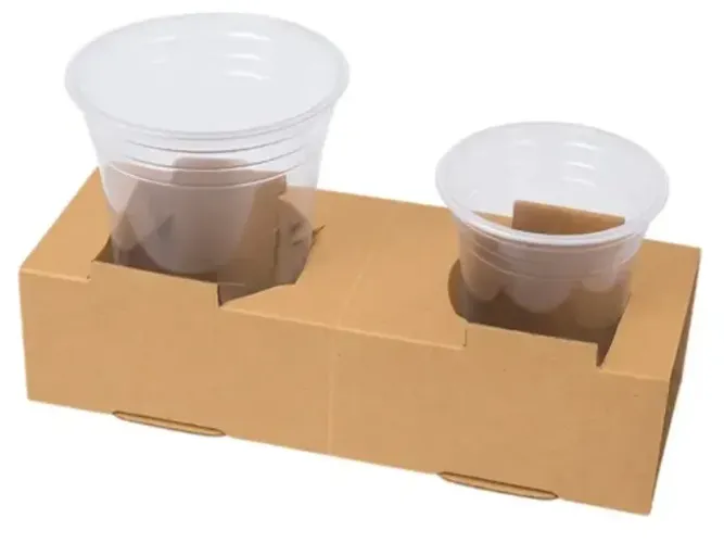 180 Porta 2 Copos Papelão Delivery - MilkShake Açai