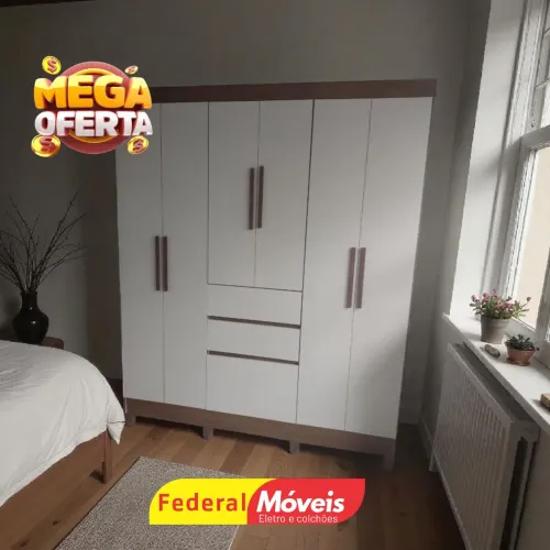 Guarda Roupa Casal em Mega Promoção - Vem pra Federal Moveis