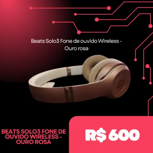 Beats Solo3 Fone de ouvido Wireless - Ouro rosa