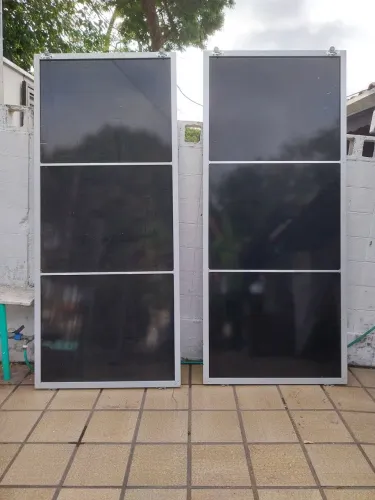 Porta estrutura metálica de correr
